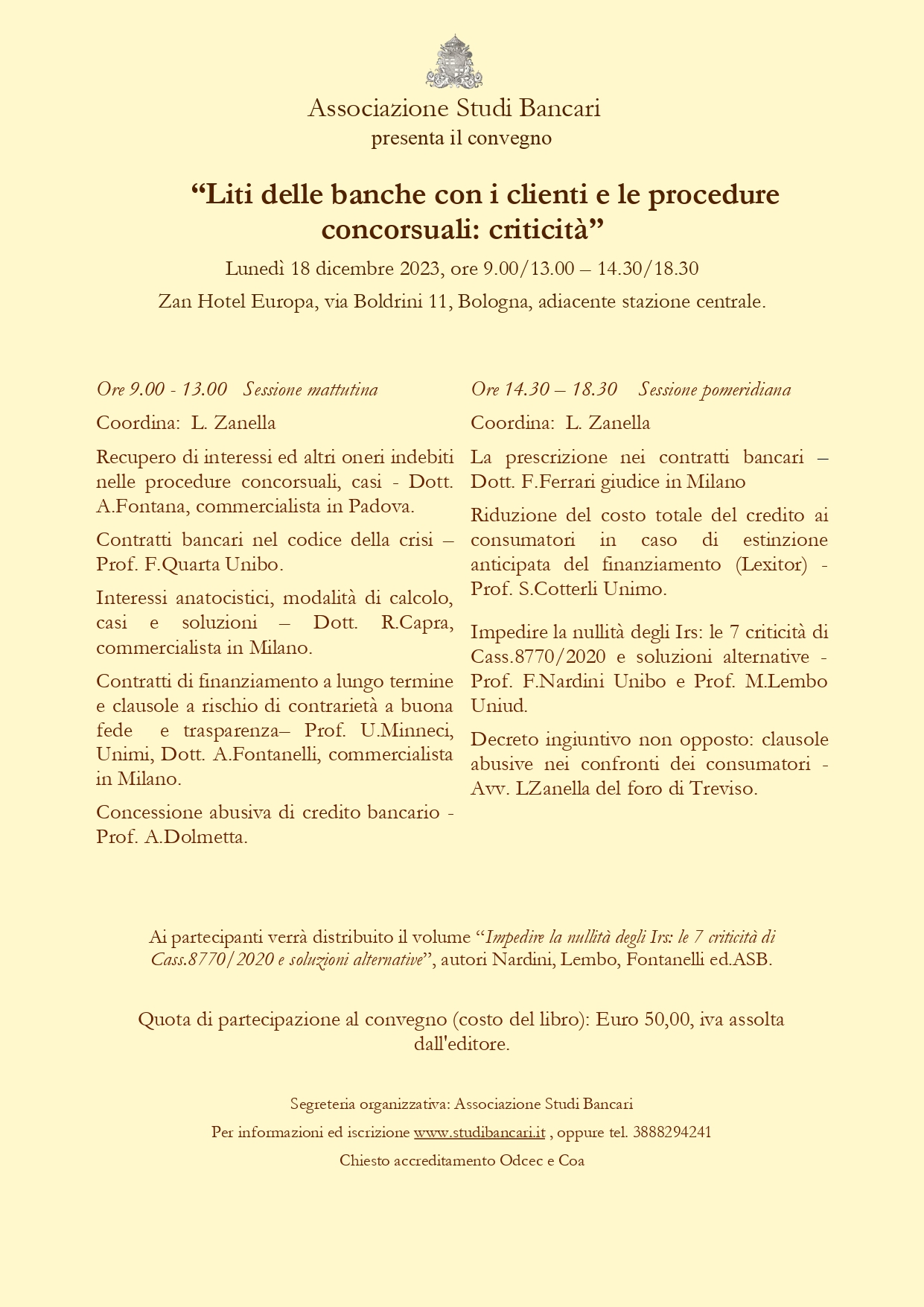 CONVEGNO DELL’ASSOCIAZIONE STUDI BANCARI 